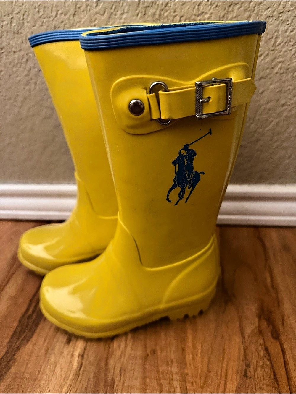 Ralph Lauren Yellow Rain Boots Kids 8